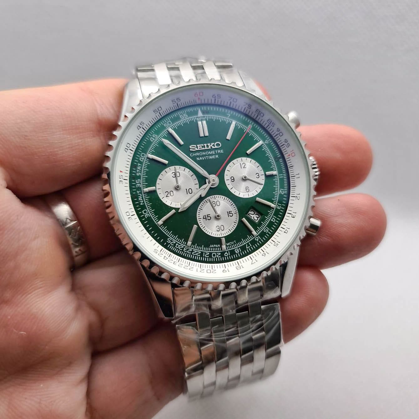 Seiko Breitling Mod Green Dial 380 USD Express Delivery included