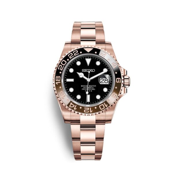 seiko submariner root beer gold date