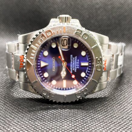 Seiko Blue Yachtmaster Red pointer submariner mod